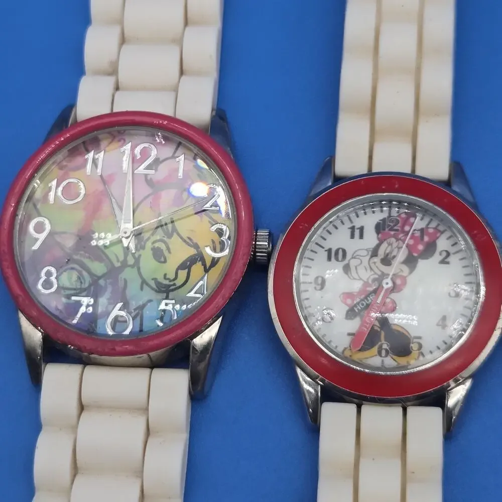 Lot of 16 Character Watches Disney Mickey Minnie Tinker Bell Pooh Untested